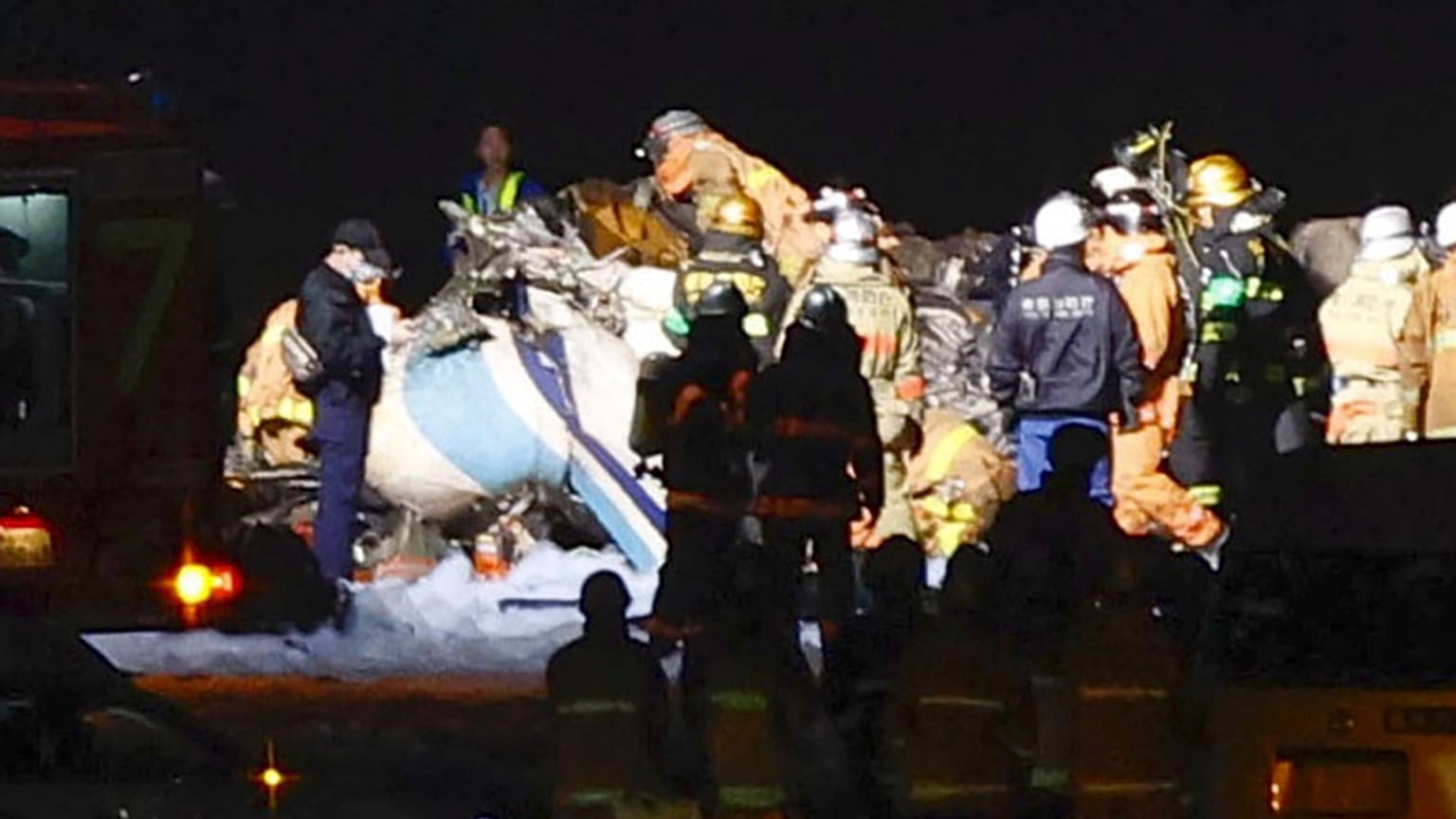 Flugzeugbrand in Japan.
