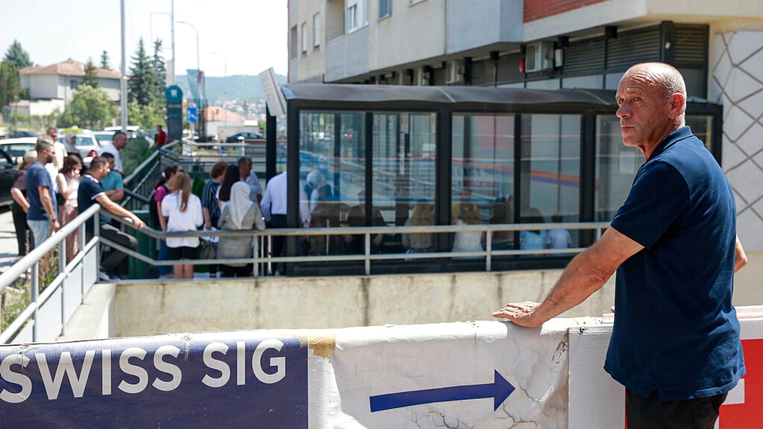 Kosovars apply for a Schengen visa in Kosovo's capital Pristina in 2022