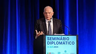 Josep Borrell uniós főképviselő Lisszabonban
