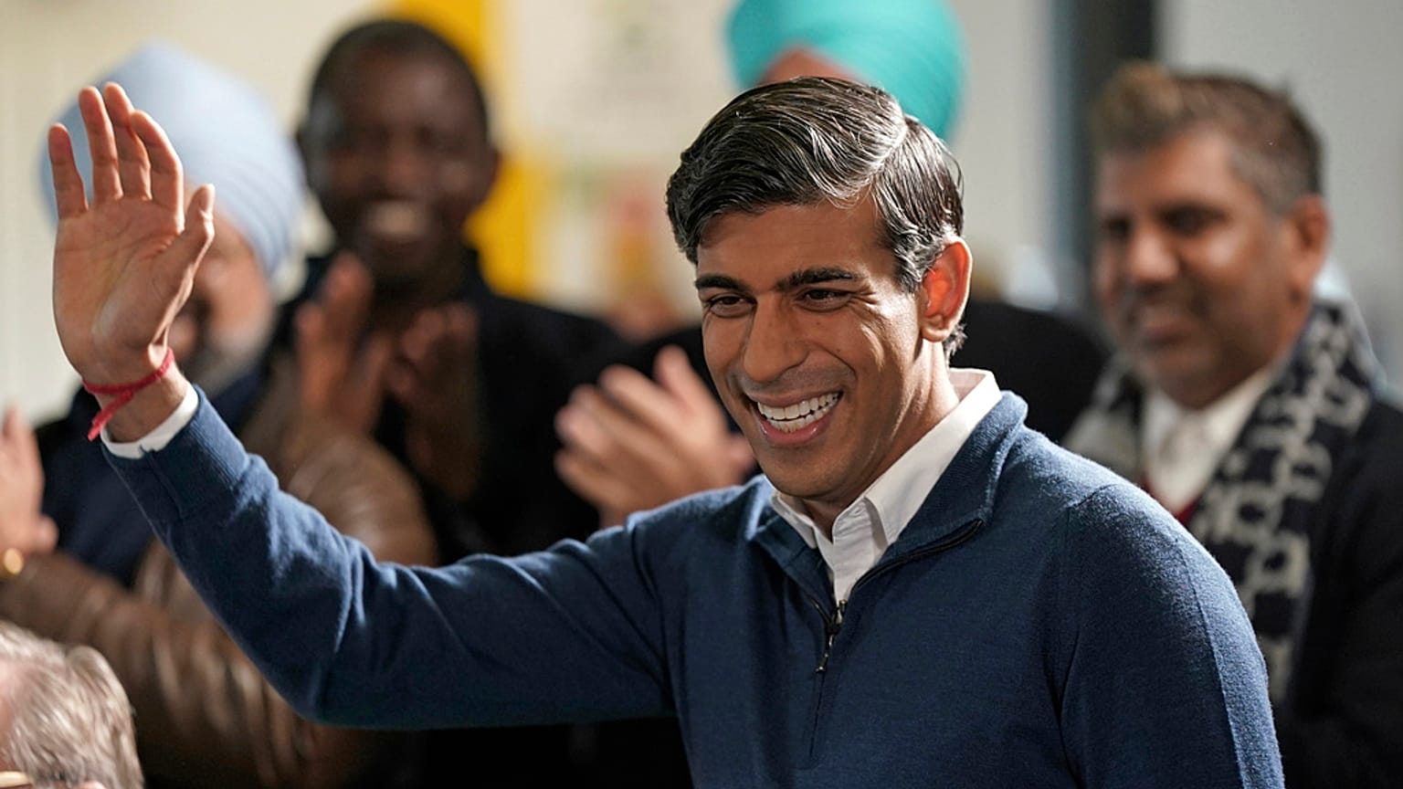 Rishi Sunak egy mansfieldi ifjúsági központban 2024. január 4-én