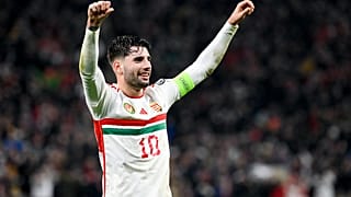 Szoboszlai Dominik, a magyar válogatott játékosa a Magyarország - Montenegró mérkőzésen a budapesti Puskás Arénában 2023. november 19-én