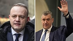 Imagen de Vladislav Davankov y Leonid Slutsky, candidatos a la presidencia de Rusia y rivales de Vladímir Putin en las elecciones generales de marzo.