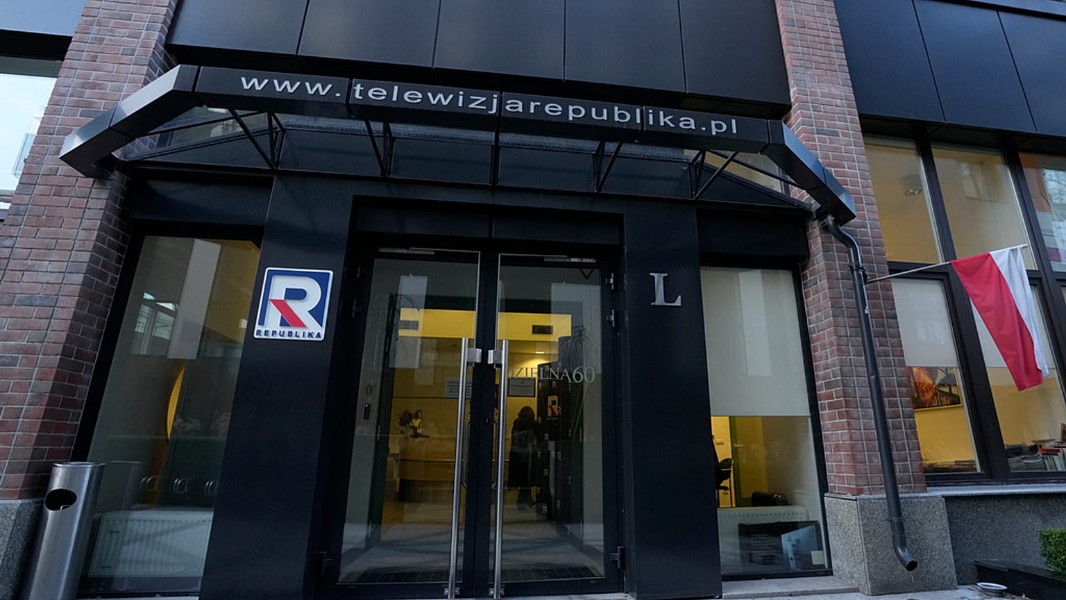 The headquarters of the right-wing television broadcaster TV Republika in Warsaw, Poland