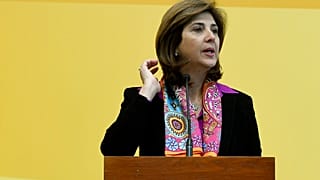 H πρώην υπουργ;ow Εξωτερικών της Κολομβίας, Μαρία Άνχελ Ολγκίν Κουέγιαρ