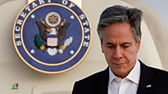 US Secretary of State Antony Blinken arrives on the island of Crete, Greece on Saturday