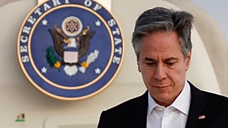 US Secretary of State Antony Blinken arrives on the island of Crete, Greece on Saturday