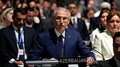 Mukhtar Babayev, Azerbaijan ecology and natural resources minister at the COP28 UN Climate Summit in Dubai, 11 December 2023.