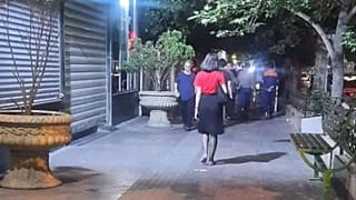 Roya Hashemi paseando por las calles de Teherán sin pañuelo en la cabeza, con una camiseta de manga corta y una falda larga.