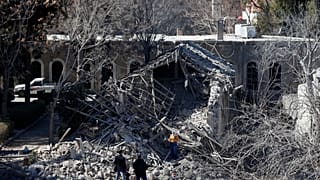 Izraeli légicsapás nyomai Damaszkuszban 2023. február 19-én