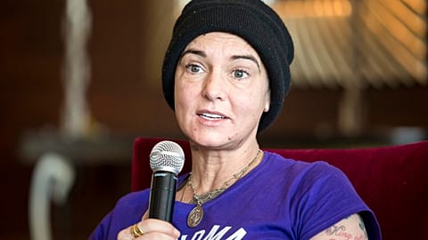 Irish singer-songwriter Sinead O'Connor attends a press event during the Budapest Spring Festival in 2015.