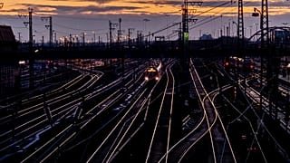 Imagen de una estación de tren de Fráncfort del Meno, en el momento del comienzo de la huelga de maquinistas de tren en Alemania.