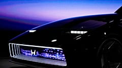 The newly unveiled concept car, Honda Zero Series "Saloon" electric vehicle is displayed during a Honda news conference during the 2024 CES tech show in Las Vegas.