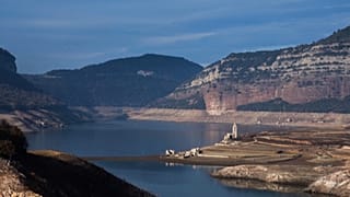 Die Kirche im Sau-Stausee war seit rund 60 Jahren überflutet.