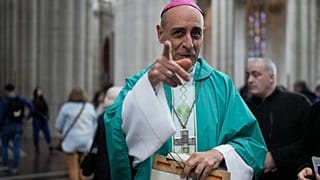 Victor Manuel Fernandez, damals Erzbischof von La Plata, nach einer Messe in der Kathedrale in La Plata, Argentinien, Sonntag, 9. Juli 2023,