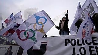 Στιγμιότυπο από την πορεία των αστυνομικών