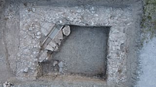 تصویر هوایی از ویرانه‌های معبد متعلق به عصر روم باستان
