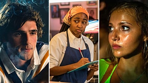 Jacob Elordi in 'Saltburn', Ayo Edebiri in 'The Bear' and Mia McKenna-Bruce in 'How to Have Sex' 