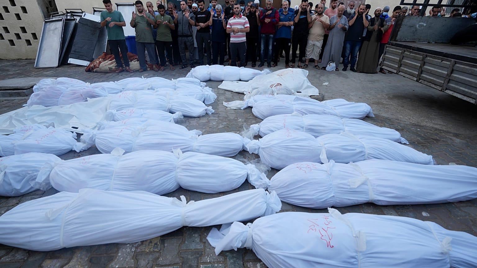  İsrail'in Gazze Şeridi'ne yönelik bombardımanında hayatını kaybedenlerin cenazeleri