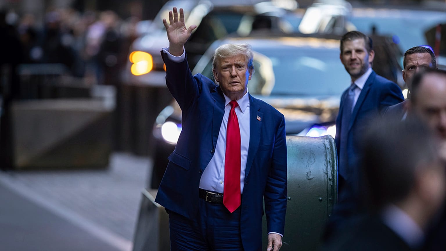 Donald Trump érkezik a Wall Street-i bíróságra, 2024 január 11. 