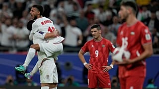 شادی پس از گل سوم ایران در برابر فلسطین