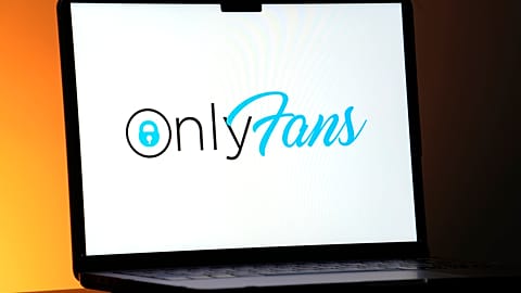 The OnlyFans logo is seen on a computer monitor in this posed photo, Thursday, Dec. 7, 2023, in St. Louis, Missouri.