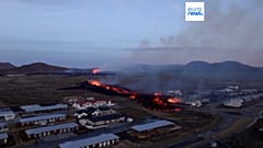 Lava que atingiu uma cidade na Islância "parece estar a abrandar" 