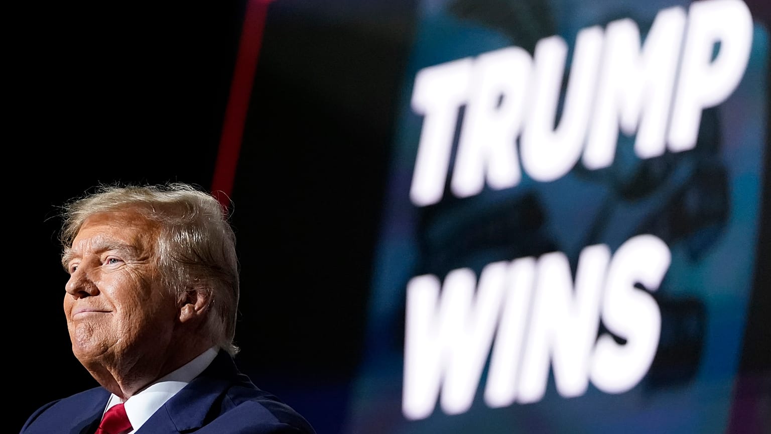 Donald Trump durante un comizio