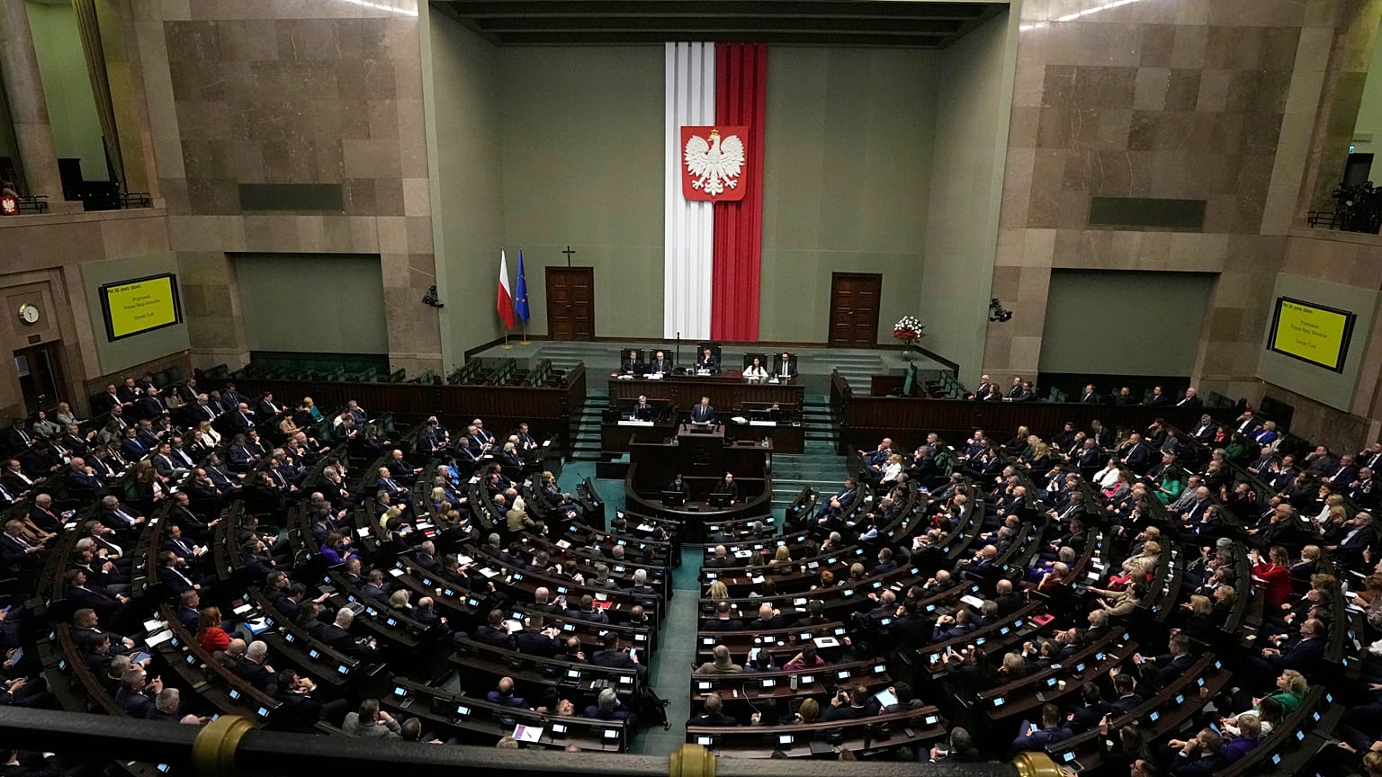PiS-Abgeordnete haben die Parlamentsdebatte im Sejm unterbrochen (Archivbild)