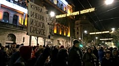 Протесты сербской оппозиции в Белграде