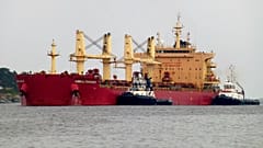 Φωτογραφία αρχείου του φορτηγού πλοίου Gibraltar Eagle, το οποίο επλήγη από πύραυλο των Χούθι στον Κόλπο του Άντεν στις 15/1/2024