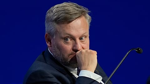 Murray Auchincloss, then interim CEO of BP, at the ADIPEC, Oil and Energy exhibition and conference in Abu Dhabi, United Arab Emirates. Oct. 2, 2023. 