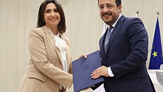 Η Μαριλένα Ραουνά με τον Νίκο Χριστοδουλίδη