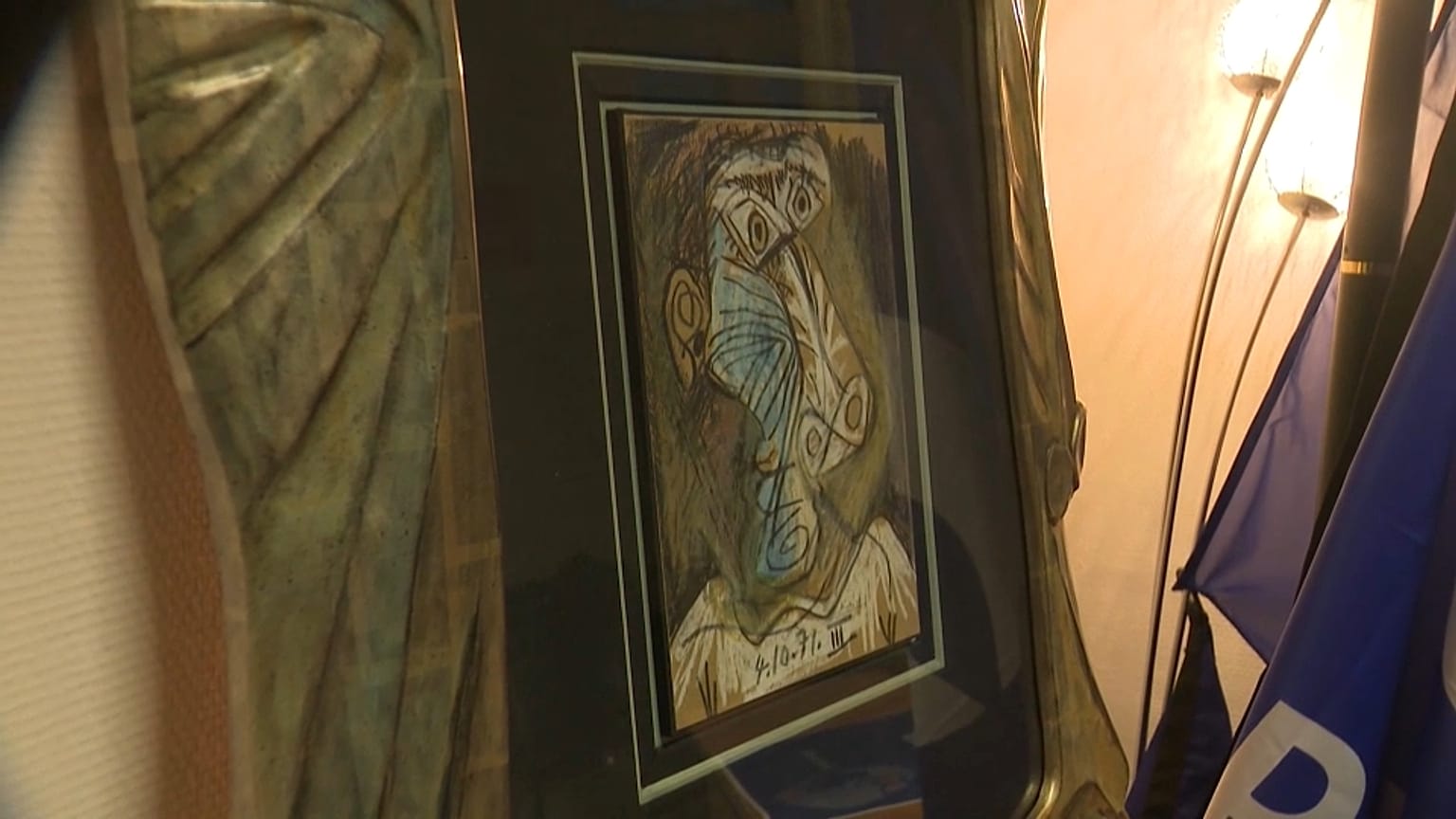 Die belgische Polizei hat ein gestohlenes Gemälde von Pablo Picasso und Marc Chagall in einem Keller in Antwerpen wiedergefunden. 