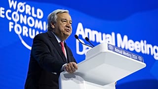 Der UN-Generalsekretär spricht in Davos