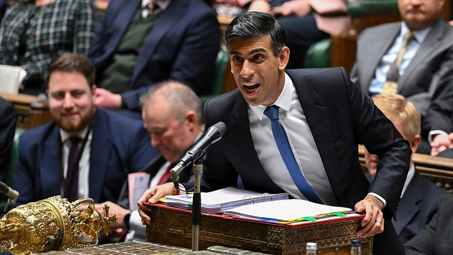 Le Premier ministre britannique Rishi Sunak s'exprime à la Chambre des communes, à Londres, le 17 janvier 2024.