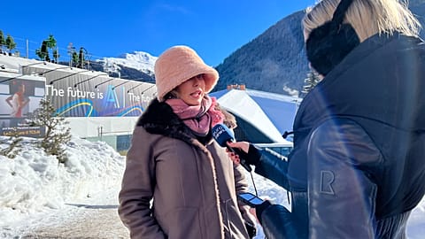 Euronews' Angela Barnes interviews Comarch CEO, Anna Pruska at the World Economic Forum's 54th Annual Meeting in Davos, Switzerland.