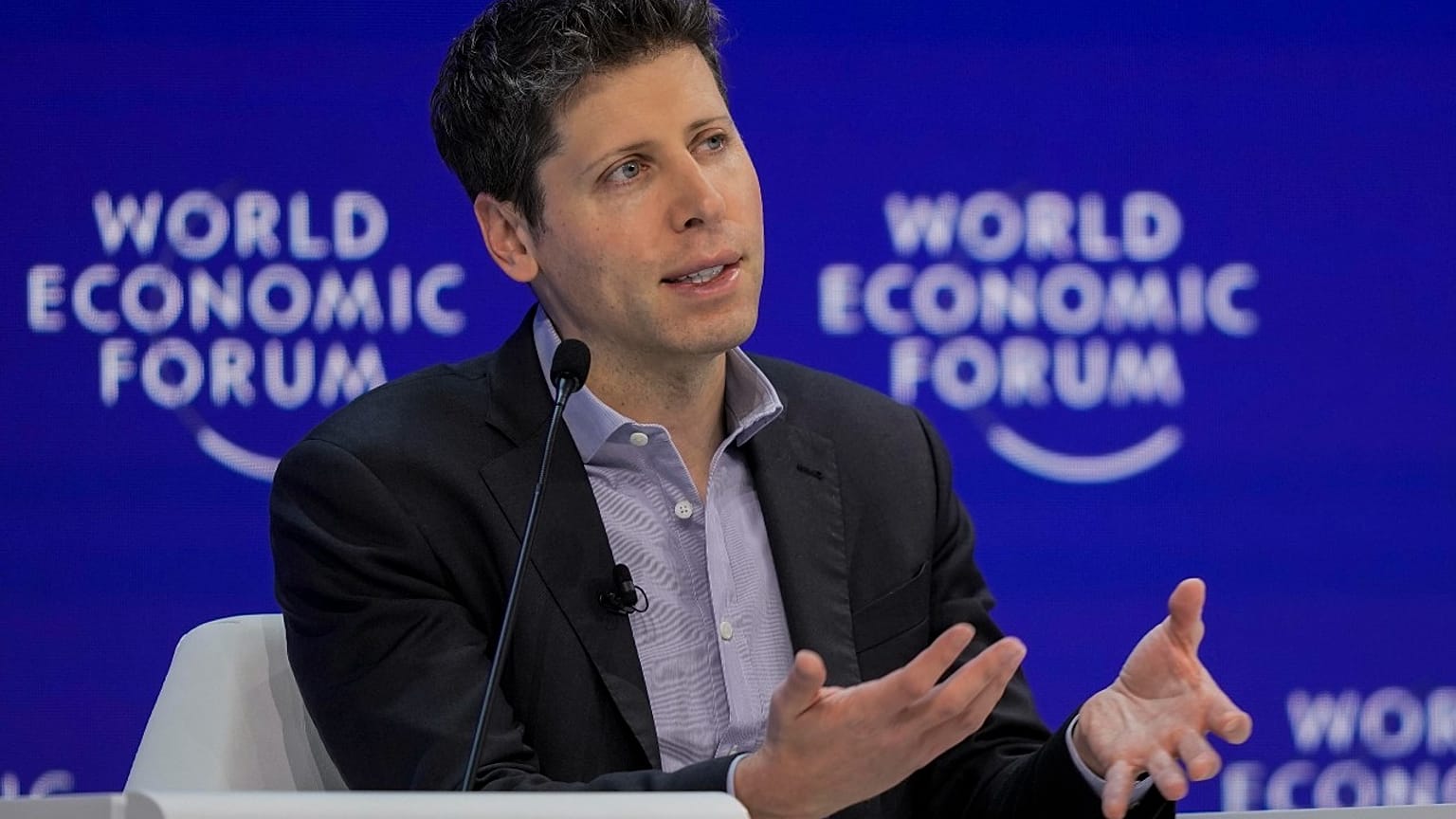 OpenAI CEO Sam Altman participates in the "Technology in a turbulent world" panel discussion during the annual meeting of the World Economic Forum in Davos, Switzerland, 2024