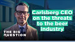Carlsberg CEO Jacob Aarup-Andersen talks to The Big Question at the World Economic Forum in Davos, Switzerland. 