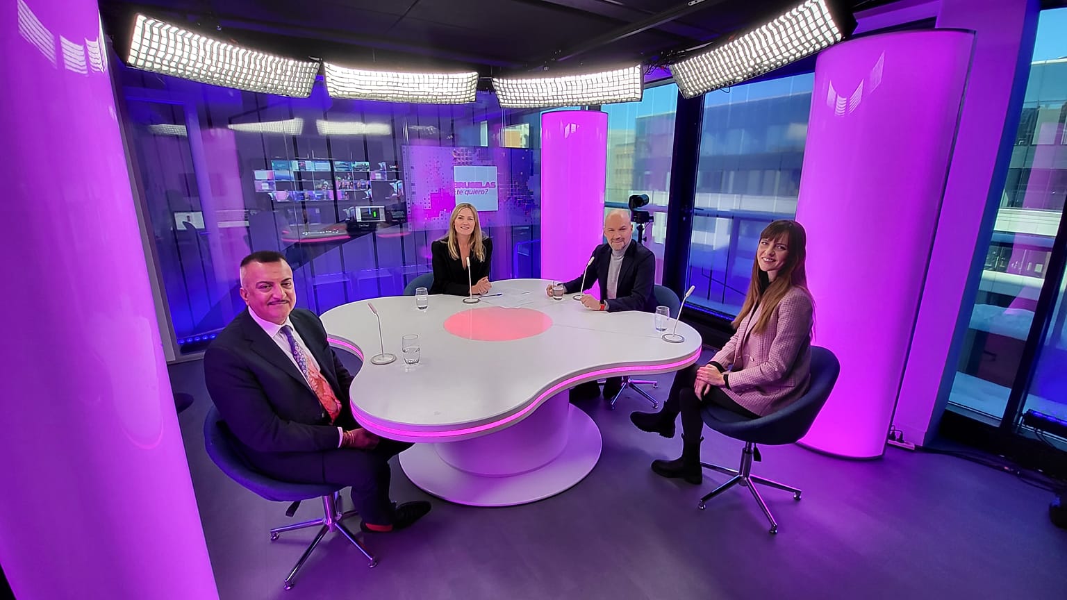 Shona Murray with Dharmendra Kanani, Anna Nalyvayko and Petros Fassoulas.