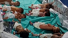 أطفال خُدج في مستشفى الشفاء بمدينة غزة- 12 نوفمبر 2023.