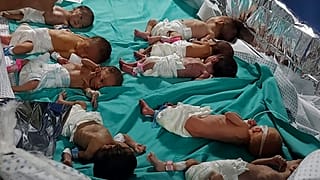 أطفال خُدج في مستشفى الشفاء بمدينة غزة- 12 نوفمبر 2023.