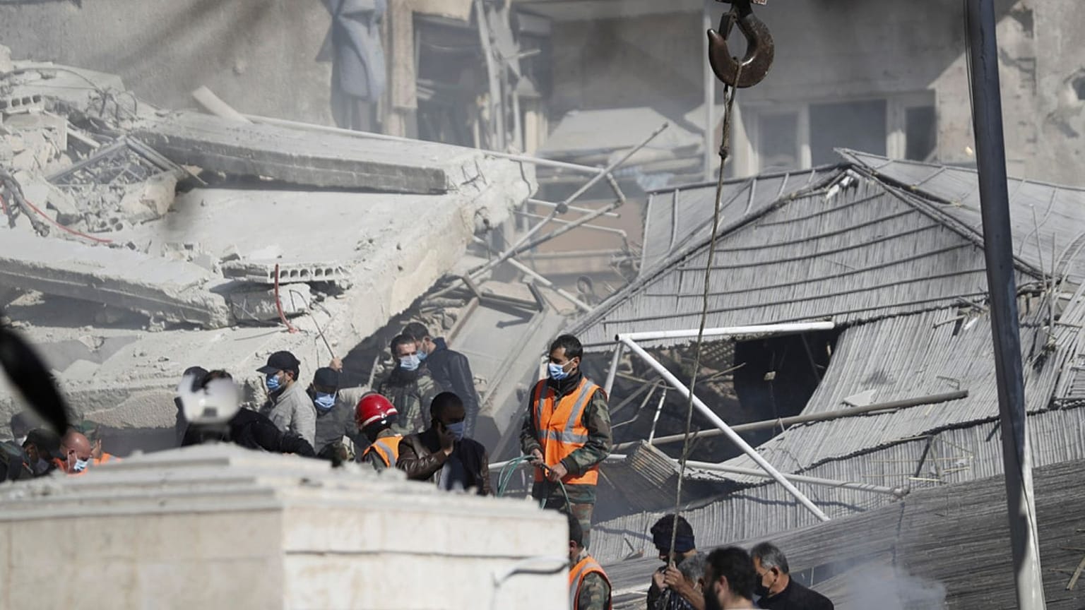 air strike in Damascus, Syria, Saturday, Jan. 20, 2024