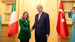 Meloni és Erdogan Isztambulban, 2024. január 20-án