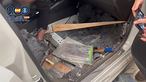 Spanish Police find hidden drugs