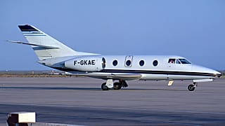 Imagen de archivo de un avión Dassault Falcon jet 10