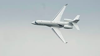 SYMBOLBILD: Eine Dassault Falcon 6X während der Paris Air Show in Le Bourget, 19. Juni 2023. Eine Dassault Falcon 10 stürzte offenbar in Afghanistan ab.