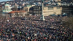 Frankfurt'ta Protesto