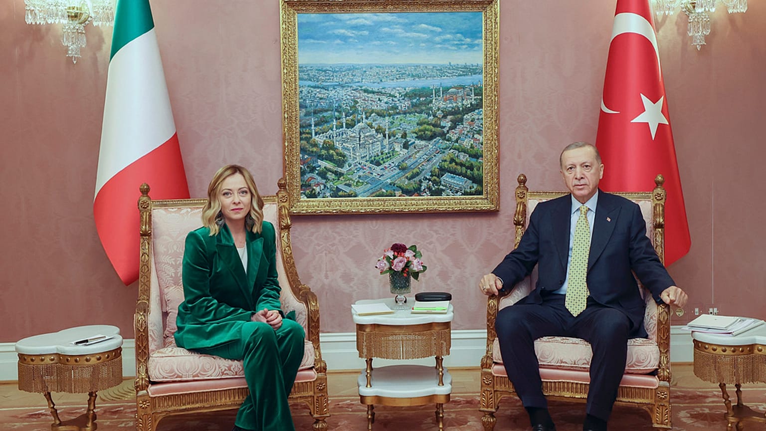 Cumhurbaşkanı Recep Tayyip Erdoğan ve İtalya Başbakanı Giorgia Meloni