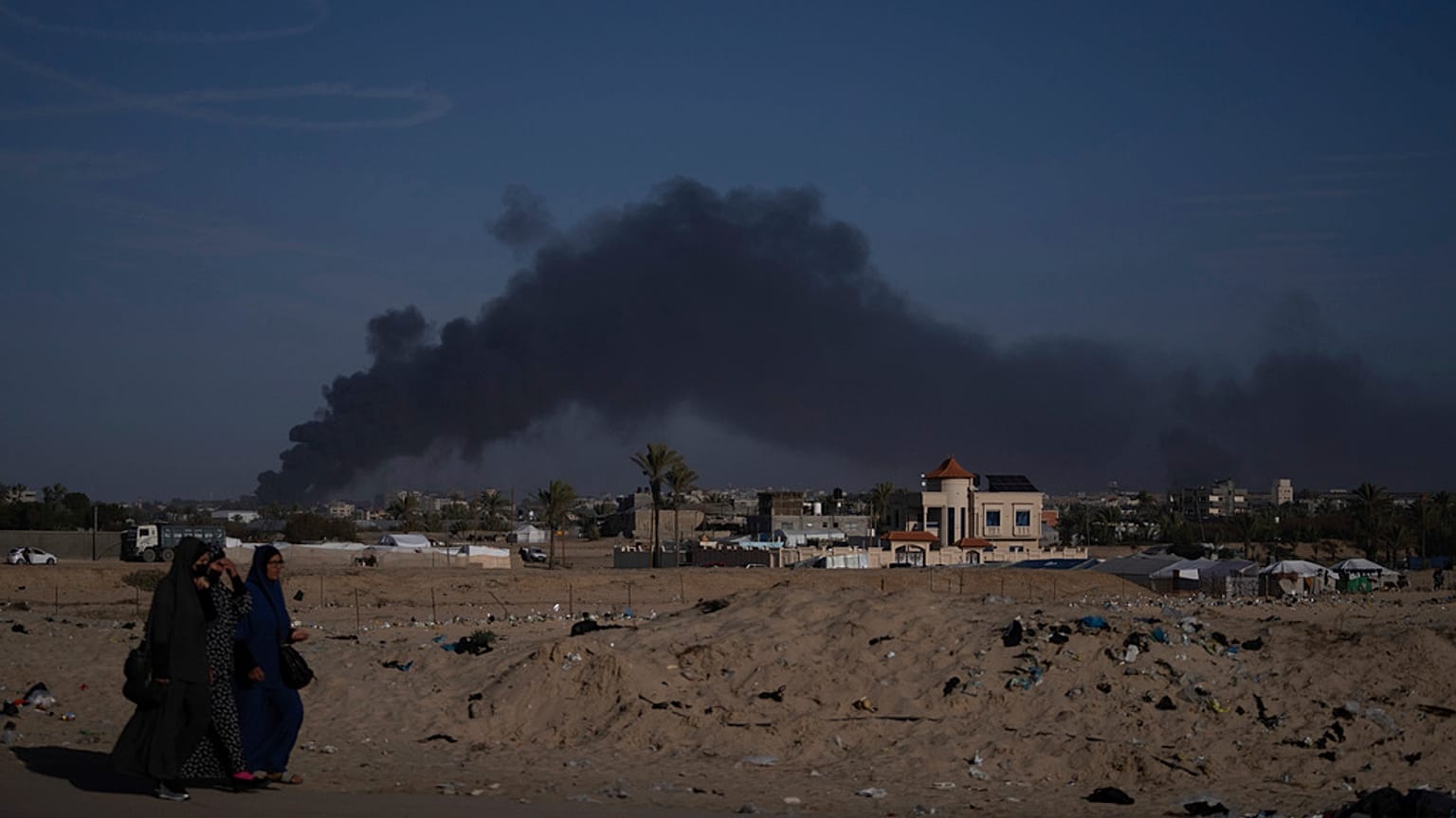 Khan Younès vu de Rafah le 22 janvier 2024