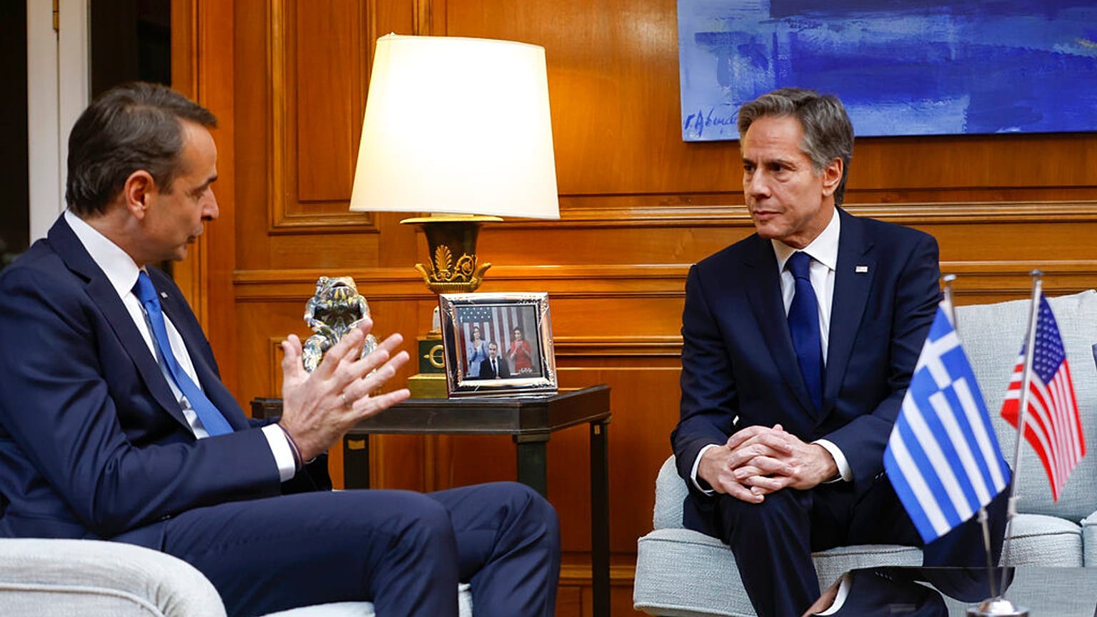 Κυριάκος Μητσοτάκης και Άντονι Μπλίνκεν